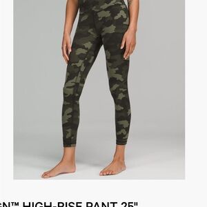 Lululemon Athletica Green Camo Leggings